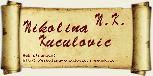 Nikolina Kuculović vizit kartica